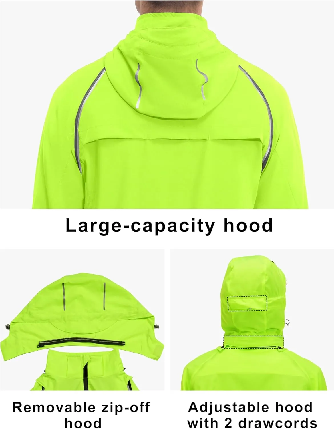 Little Donkey Andy Men's Quick-dry Running Jacket, Convertible UPF 50  Cycling Jacket Windbreaker with Removable Sleeves