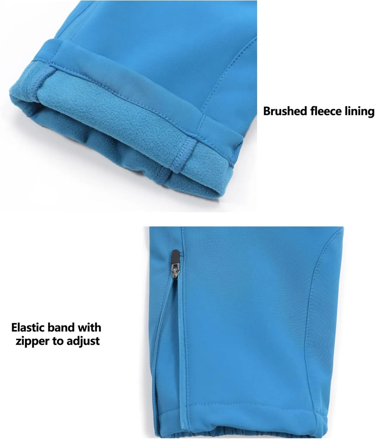 Little Donkey Andy Women's Fleece Lined Waterproof Softshell Pants Hiking Ski Snowboarding Pants