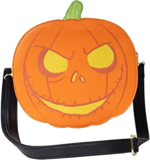 Loungefly The Nightmare Before Christmas Jack-o'-Lantern Glow-in-The-Dark Crossbody Purse - Entertainment Earth Exclusive
