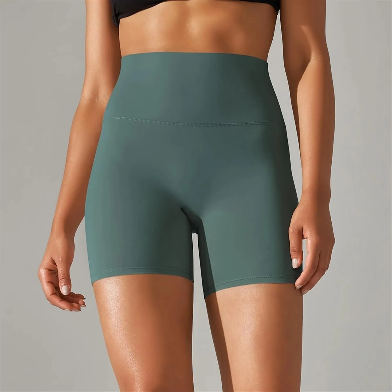 LSCZSLYH Yoga Shorts Women Fitness Running Cycling Shorts Breathable Sports Leggings High Waist Summer Workout Gym Shorts