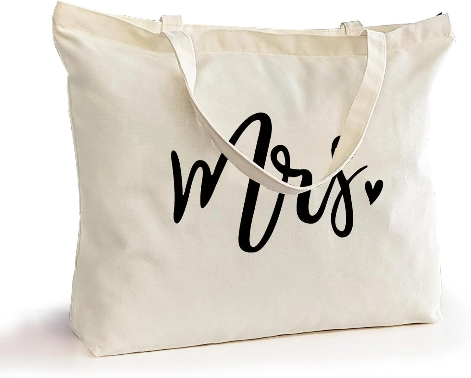 Lutto Canvas Bag with Zip Pocke - Wedding Engagement Bachelorette Birthday Mothers Day Gifts for Women