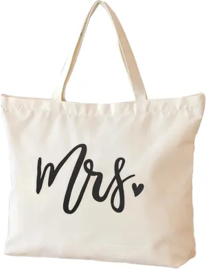 Lutto Canvas Bag with Zip Pocke - Wedding Engagement Bachelorette Birthday Mothers Day Gifts for Women