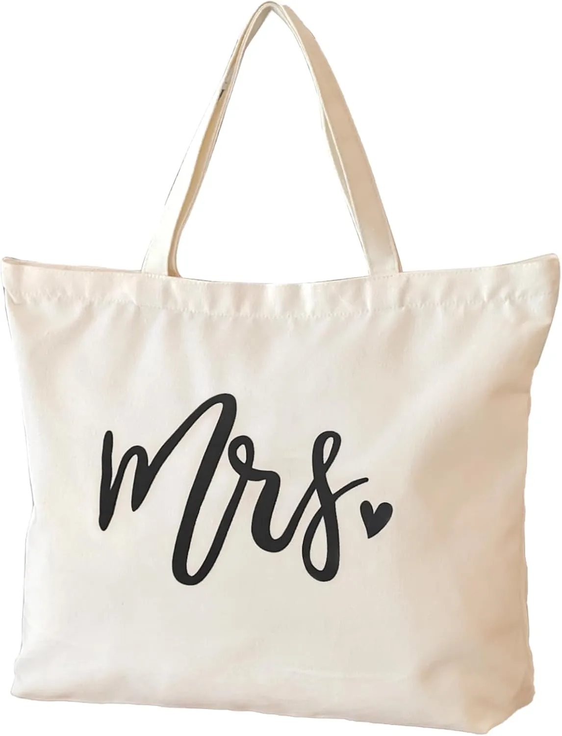 Lutto Canvas Bag with Zip Pocke - Wedding Engagement Bachelorette Birthday Mothers Day Gifts for Women