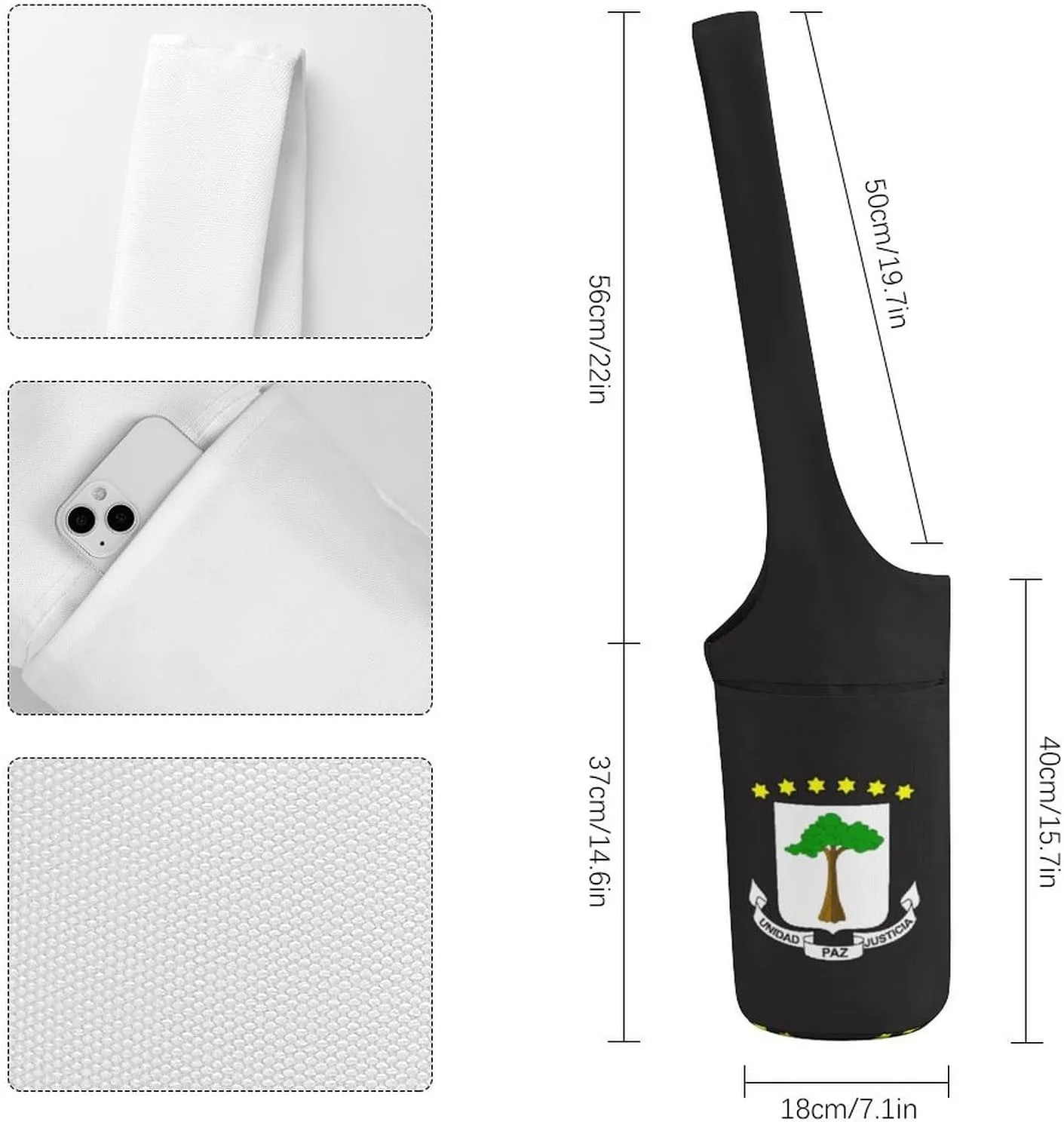 Madagascar Flag Yoga Mat Bag for Women,storage Bag Travel Yoga Gym Bag Carrier Bag