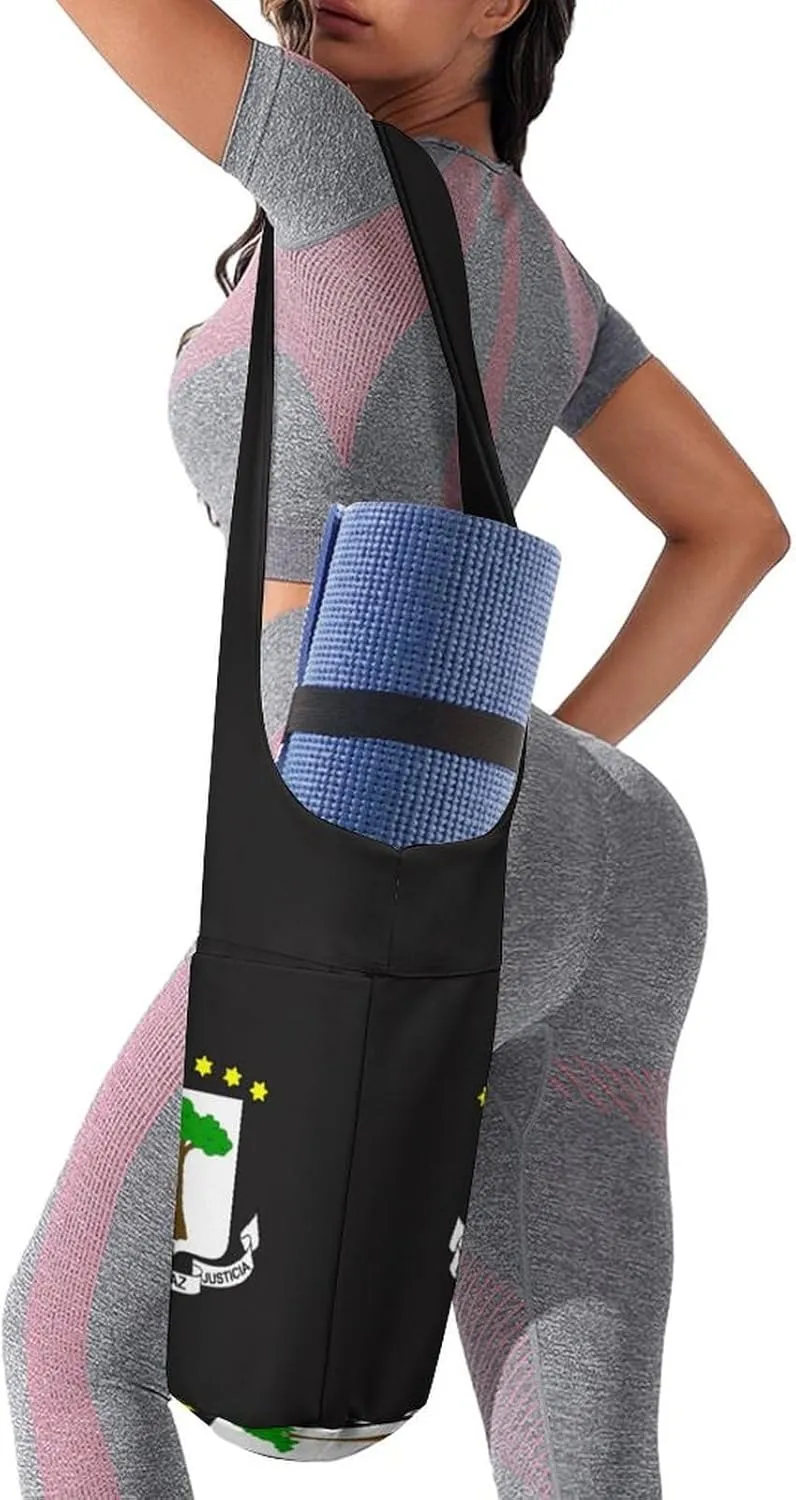 Madagascar Flag Yoga Mat Bag for Women,storage Bag Travel Yoga Gym Bag Carrier Bag