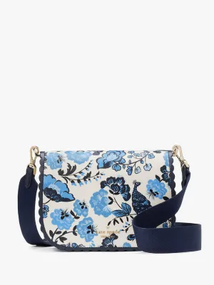 Madison Peacock Floral Printed Saddle Bag