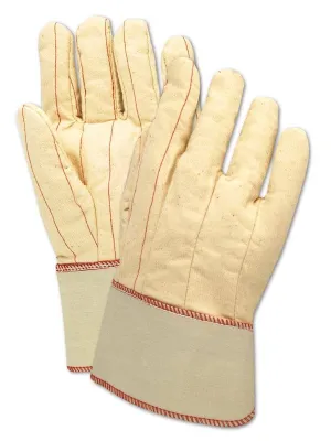 MAGID 794JSC MultiMaster Cotton/Poly Double Palm Canvas Glove with 2-1/2" Safety Cuff, Work, Men Jumbo, White (12 Pairs)