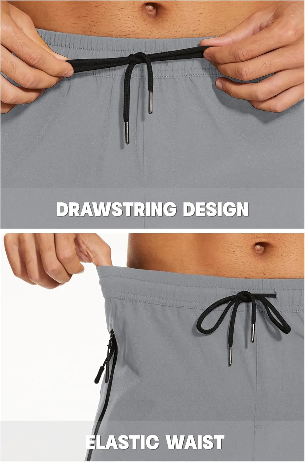MAGNIVIT Mens Sweatpants with Zipper Pocket Lightweight Quick Dry Athletic Pants Elastic Waist Casual Jogger Gym Hiking Pant