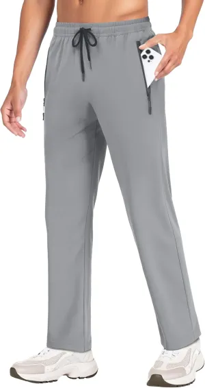 MAGNIVIT Mens Sweatpants with Zipper Pocket Lightweight Quick Dry Athletic Pants Elastic Waist Casual Jogger Gym Hiking Pant