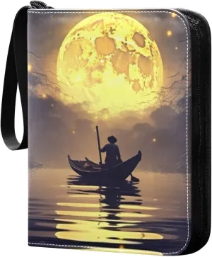 Man Fishing Card Binder, 400 Pockets Card Holder with 50 Sleeves, Sturdy Card Holder Folders for Game Cards & Sports Cards