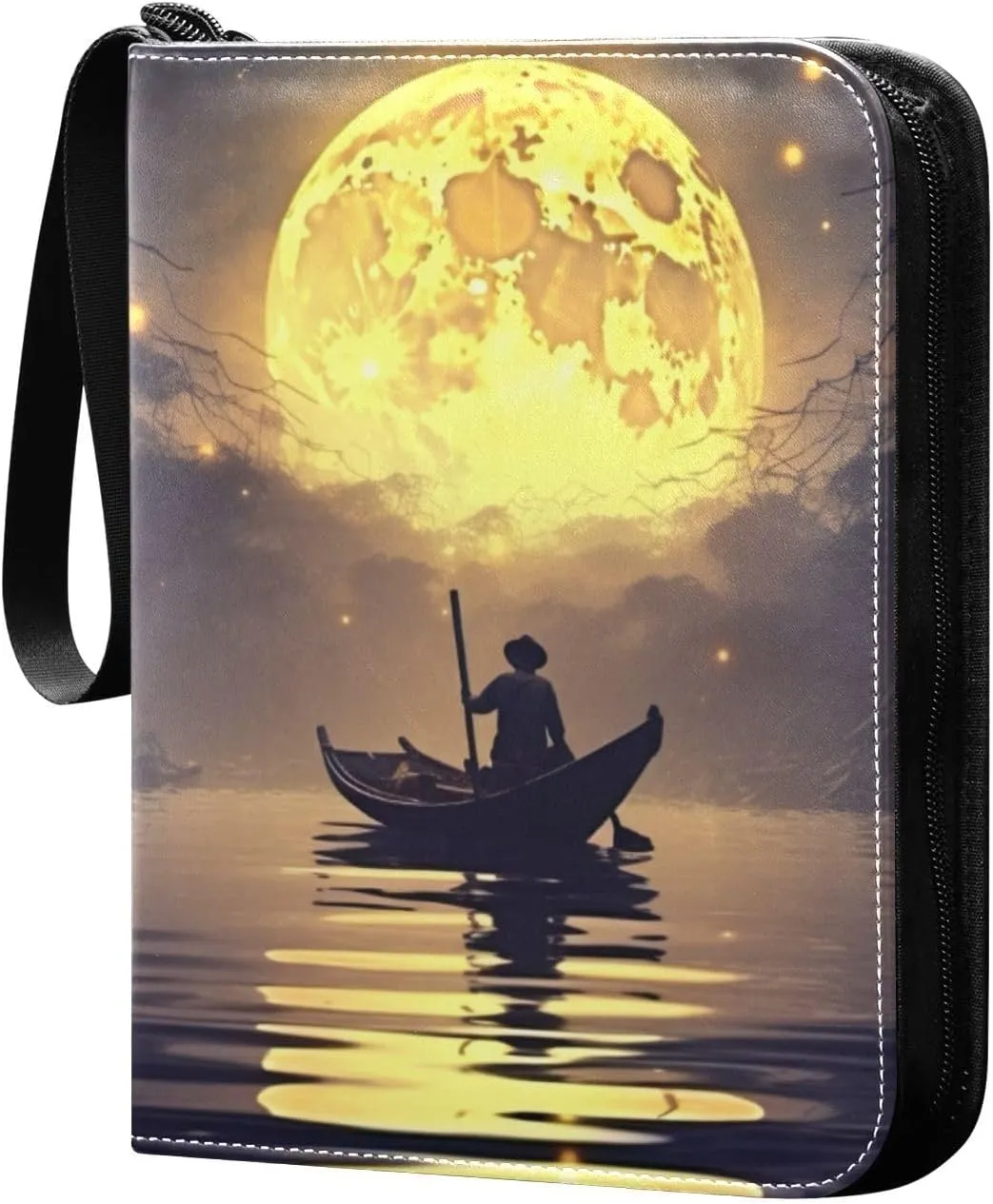 Man Fishing Card Binder, 400 Pockets Card Holder with 50 Sleeves, Sturdy Card Holder Folders for Game Cards & Sports Cards