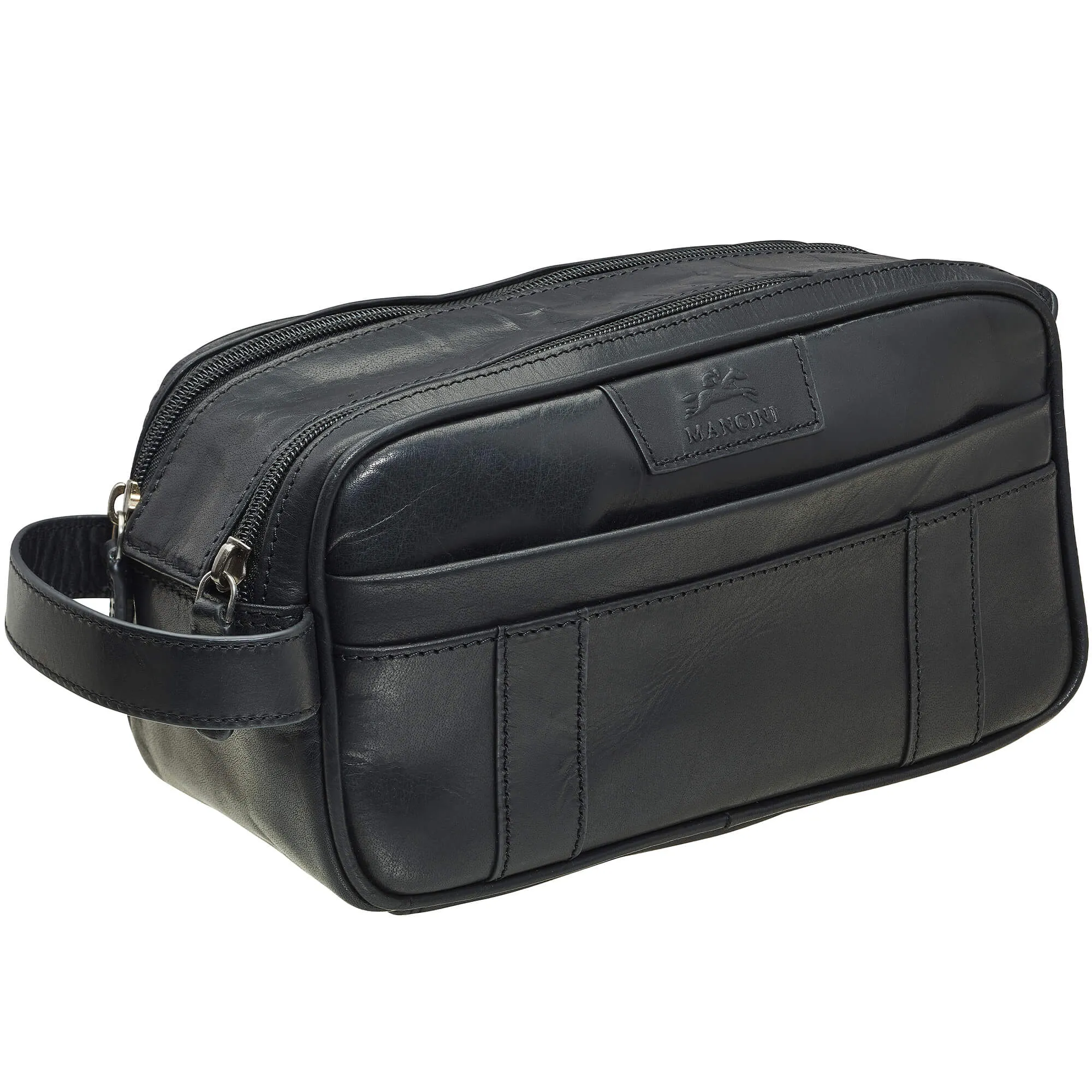 Mancini Dual Toiletry Collection Free gift with purchase Bag Buffalo Top Supportive Zipper