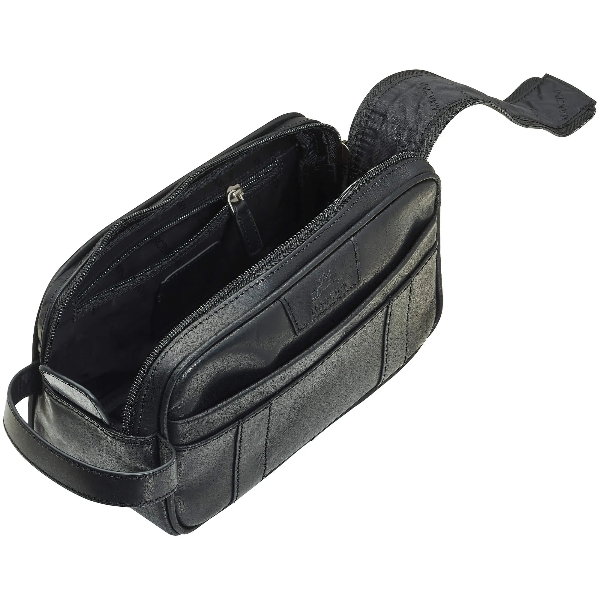 Mancini Dual Toiletry Collection Free gift with purchase Bag Buffalo Top Supportive Zipper