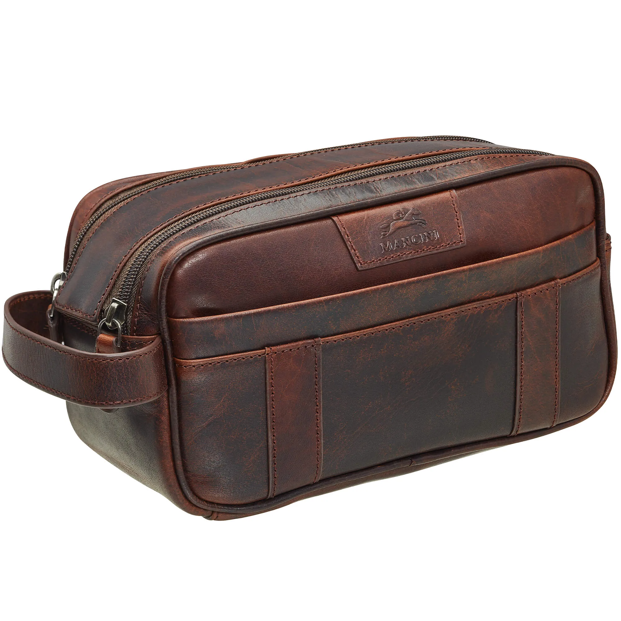 Mancini Dual Toiletry Collection Free gift with purchase Bag Buffalo Top Supportive Zipper