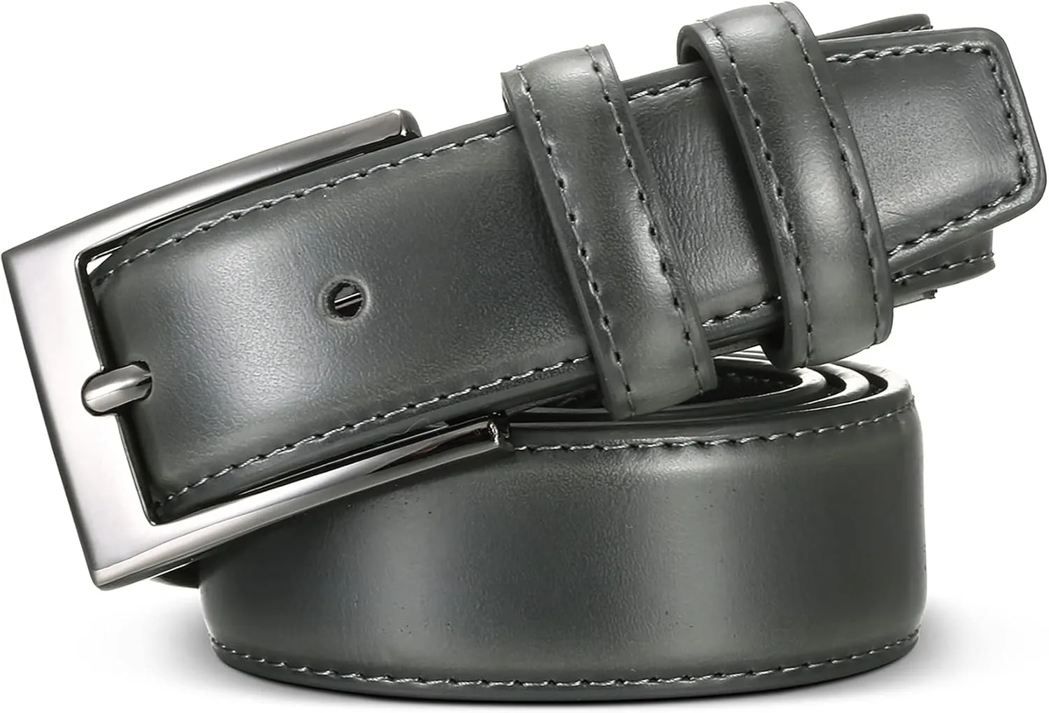 Marino’s Men Genuine Leather Dress Belt with Single Prong Buckle