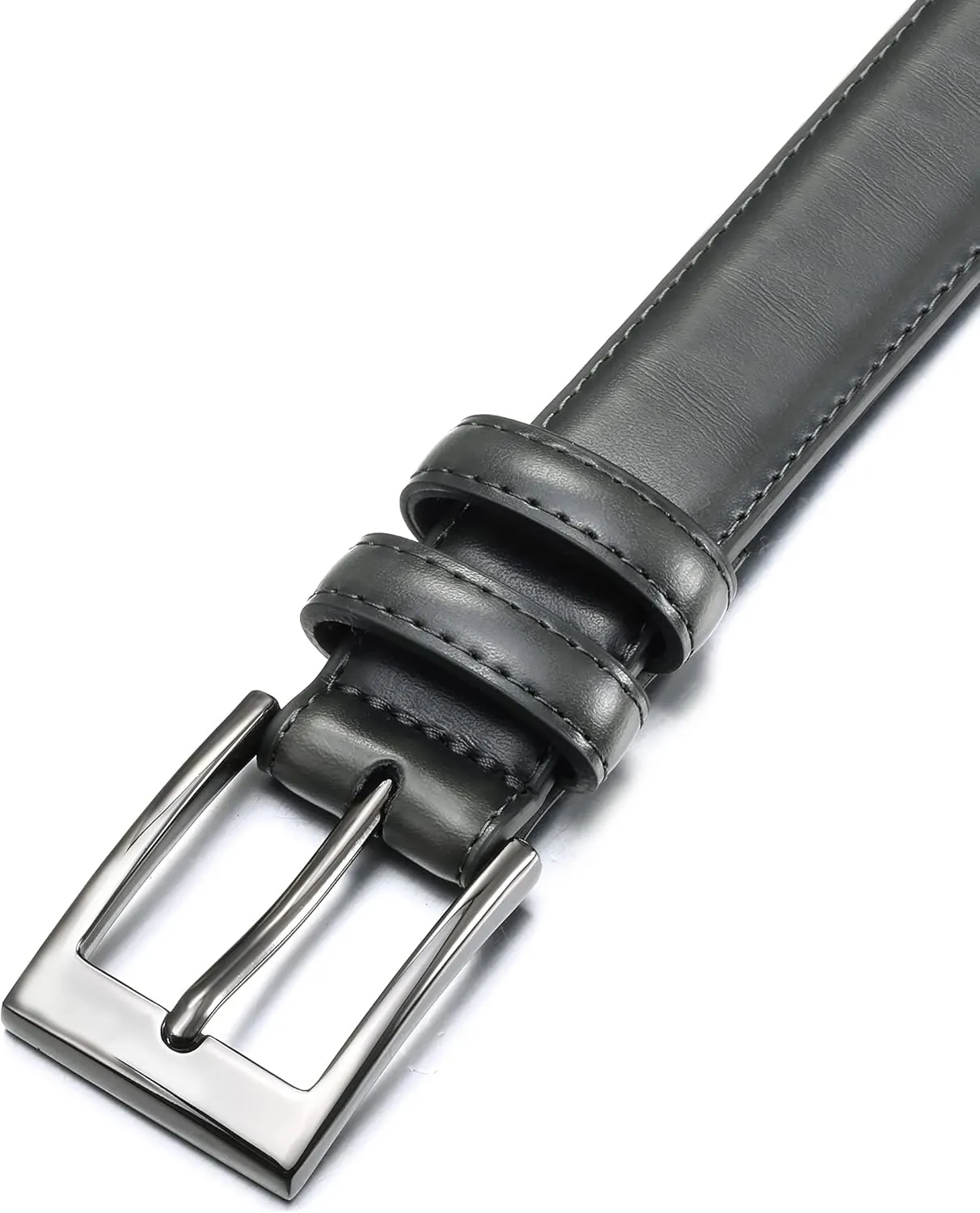 Marino’s Men Genuine Leather Dress Belt with Single Prong Buckle