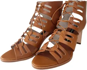 Matt Bernson Women's Cognac Leather Miro Heel Pump, Brown, 9