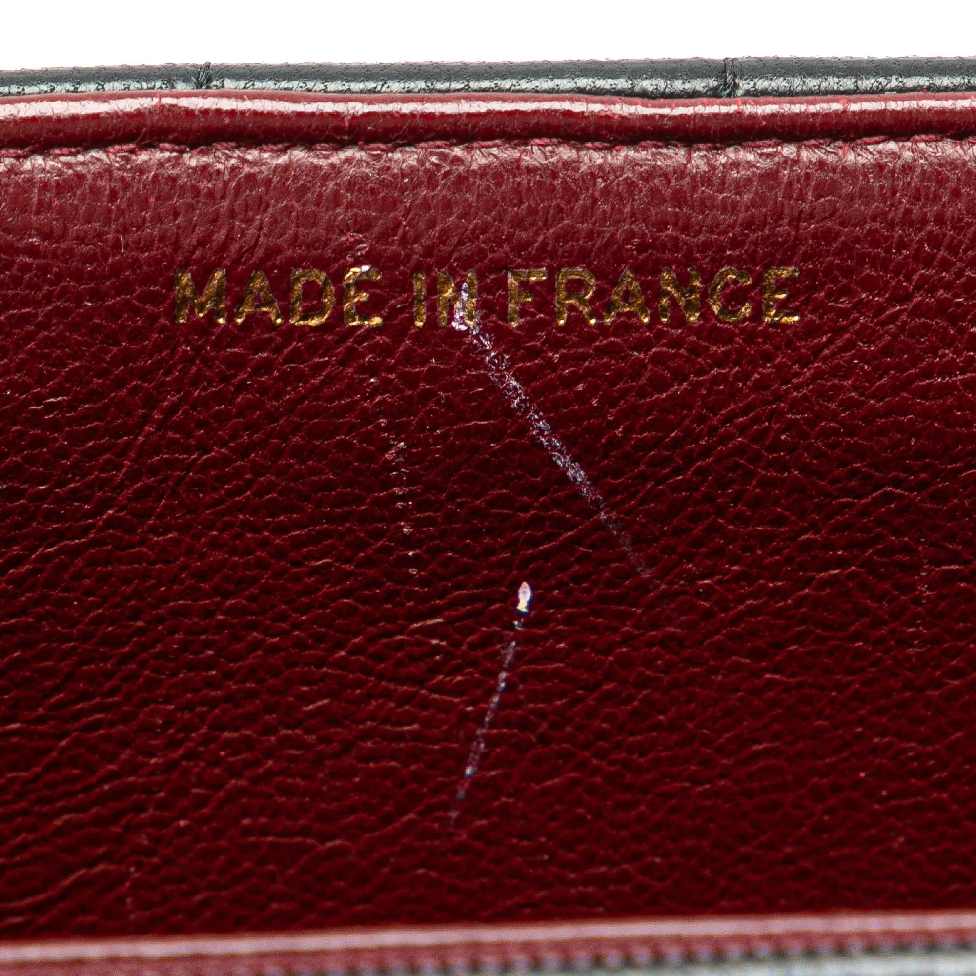 Medium Lambskin Vertical Border Flap