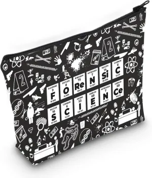 MEIKIUP Forensic Scientist Gift Forensic Scientist Makeup Bag Science Major Gift Criminologist Zipper Bag for Forensics Teacher (Forensic bag)