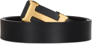 Men&Womens Leather Dress Belt Business Automatic Buckle Belt Color:Black Silver Gold