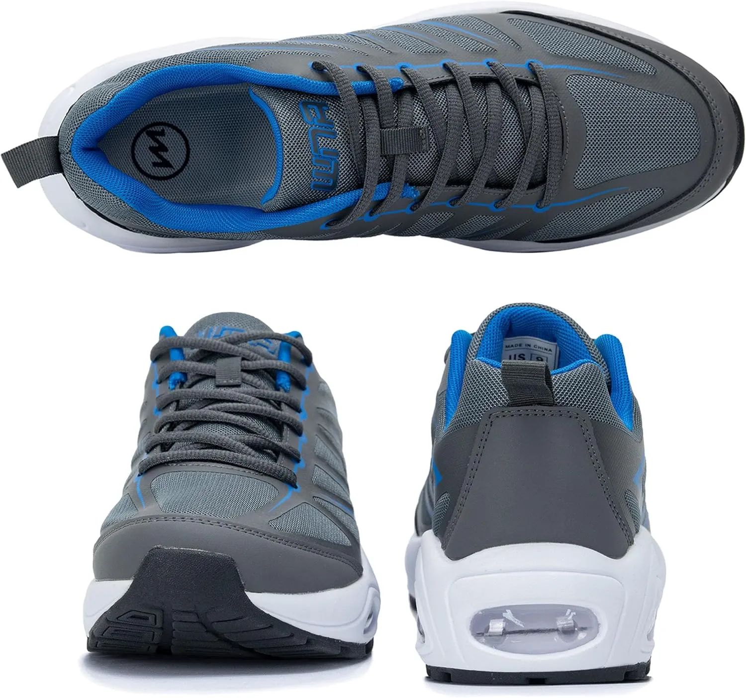 Mens Air Running Shoes Tennis Athletic Sneakers Lightweight Breathable Non Slip Walking Jogging Workout Gym Sports Footwear US 7-13