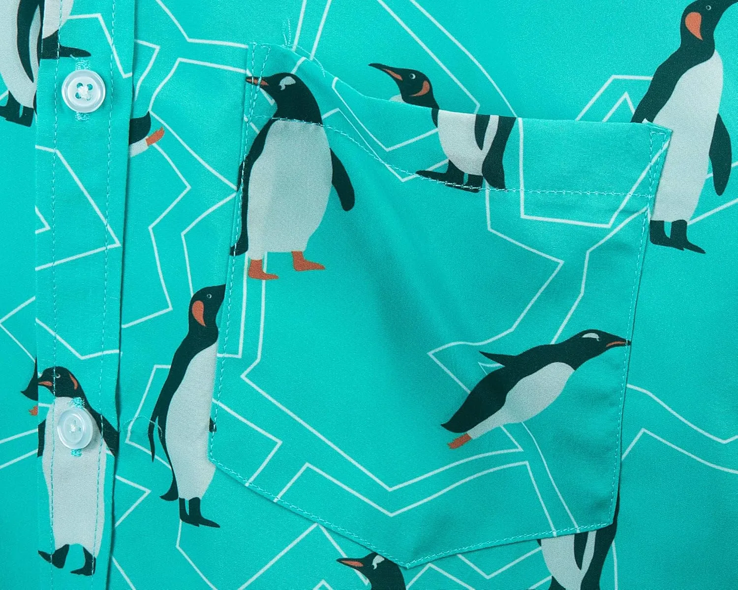 Mens Aloha Hawaiian Shirt Flamingos Penguin Printed Tropical Novelty Casual Short Sleeve Beach Wear