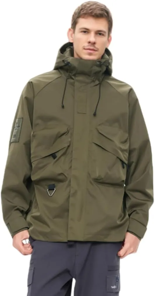 Men's And Women's Outdoor Sports Waterproof Hooded Raincoat Windproof Jacket