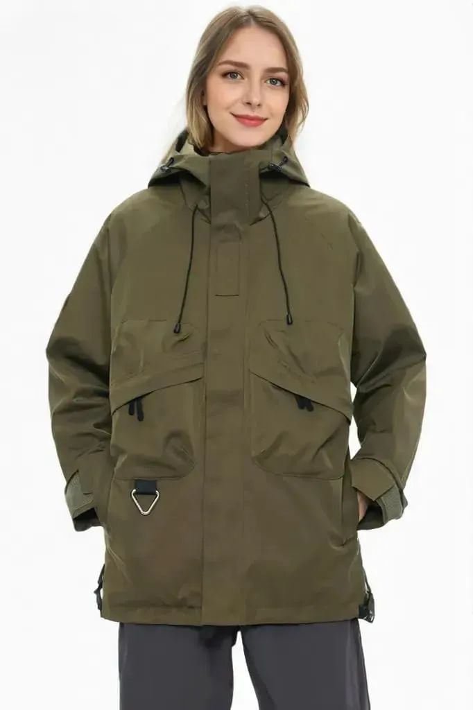 Men's And Women's Outdoor Sports Waterproof Hooded Raincoat Windproof Jacket
