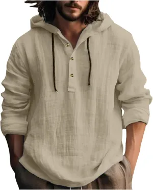 Men's Bug Repellent Hooded Fishing Shirt – Mosquito-Proof Long Sleeve UPF Sun Protection for Outdoor Enthusiasts