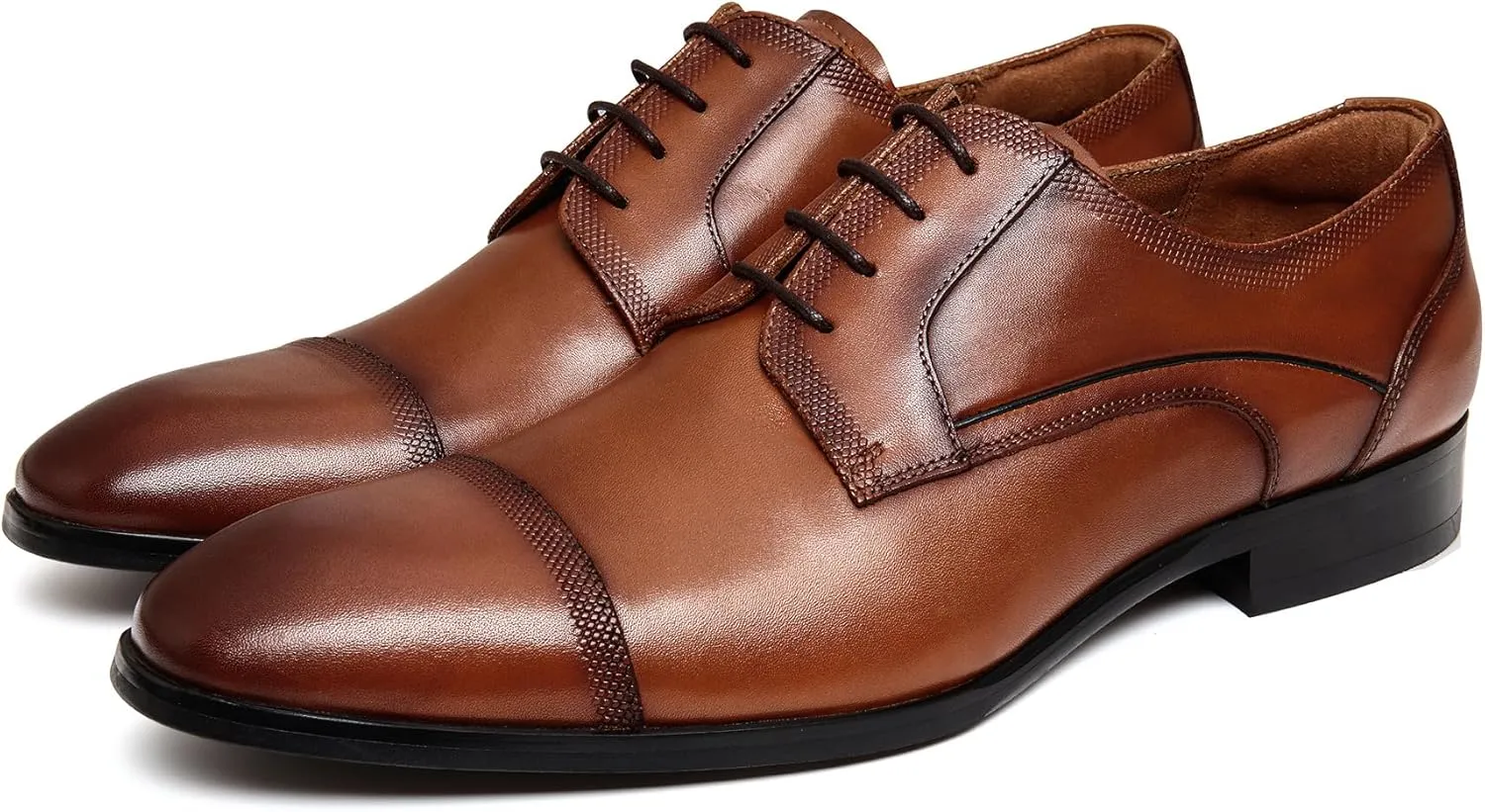 Men's Business Casual Dress Oxfords Formal Lace-Up Shoes for Office, Parties, and Daily Wear