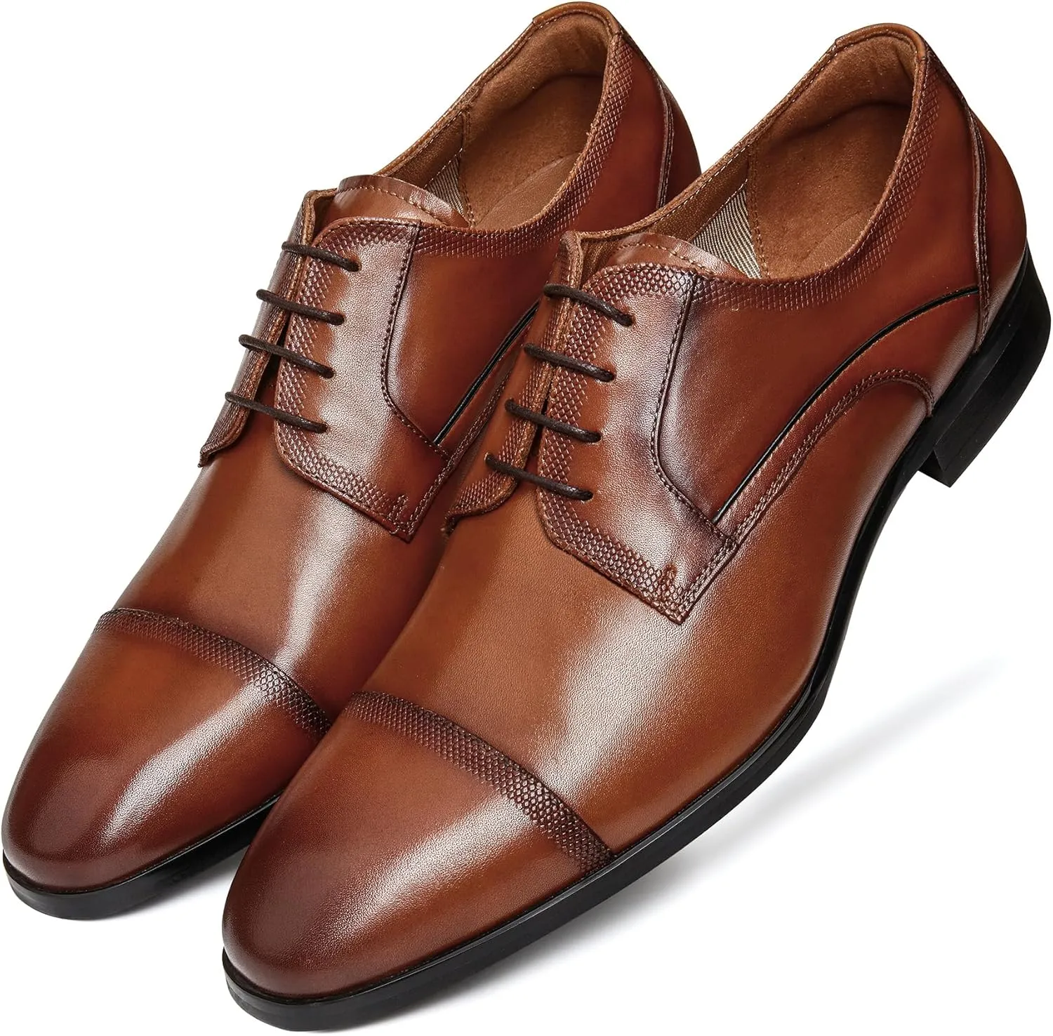 Men's Business Casual Dress Oxfords Formal Lace-Up Shoes for Office, Parties, and Daily Wear