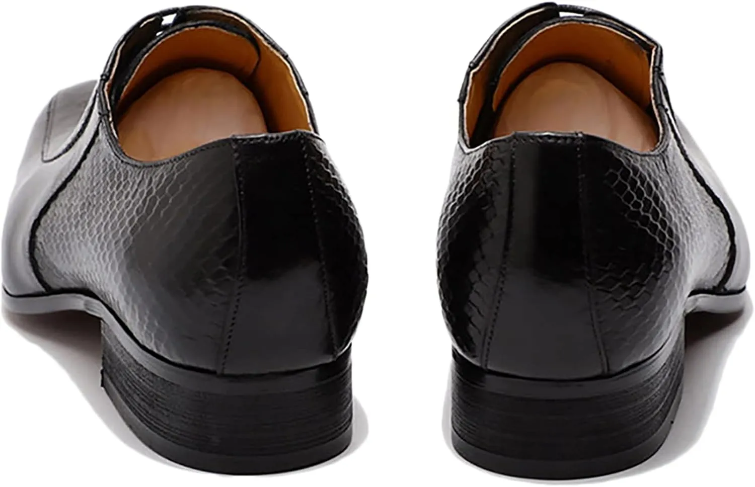Men's Business Casual Dress Shoes Lace-Up Formal Oxfords Wedding Party Wingtip Derbys Classic Brogues Shoes,Black-46