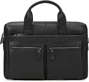 Men's Business Trip Briefcase Handbag Computer Bag Cowhide Single Shoulder Crossbody Bag Leather Handbag