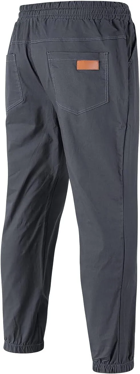 Men's Casual Cargo Pants Hiking Pants Workout Joggers Sweatpants for Men