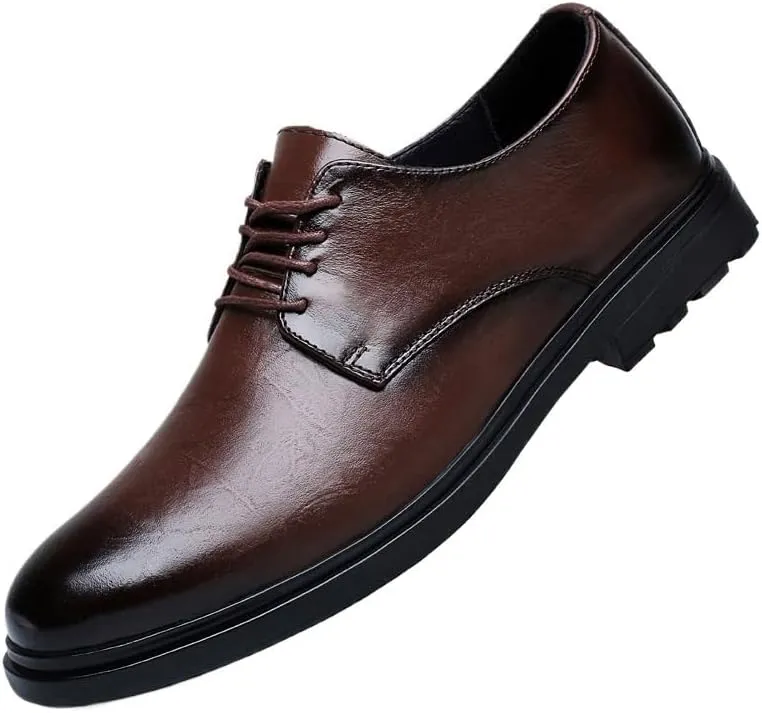 Men's Casual Dress Shoes Comfortable Fashion Business Mens Derby Shoes Office Classic Leather Business Oxfords for Men