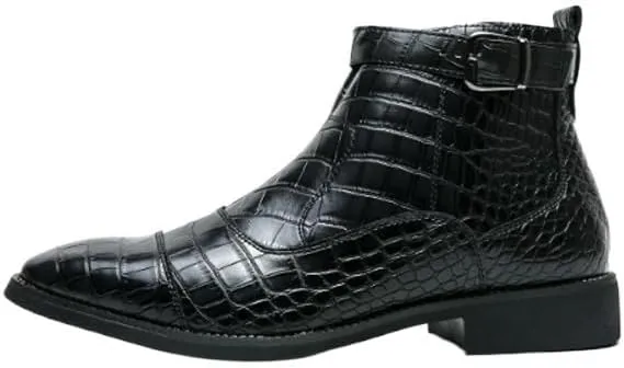 Men's Casual Retro Wedding Work Shoes Classic Round Toe Shiny Checkered Comfortable Dress Loafers