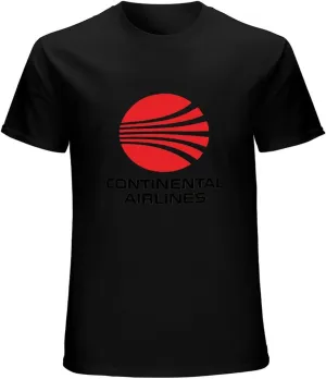 Men's Continental Airlines Fashion T Shirts Black