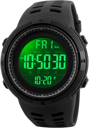 Men's Digital Sports Watch Waterproof Military Stopwatch Countdown Auto Date Alarm