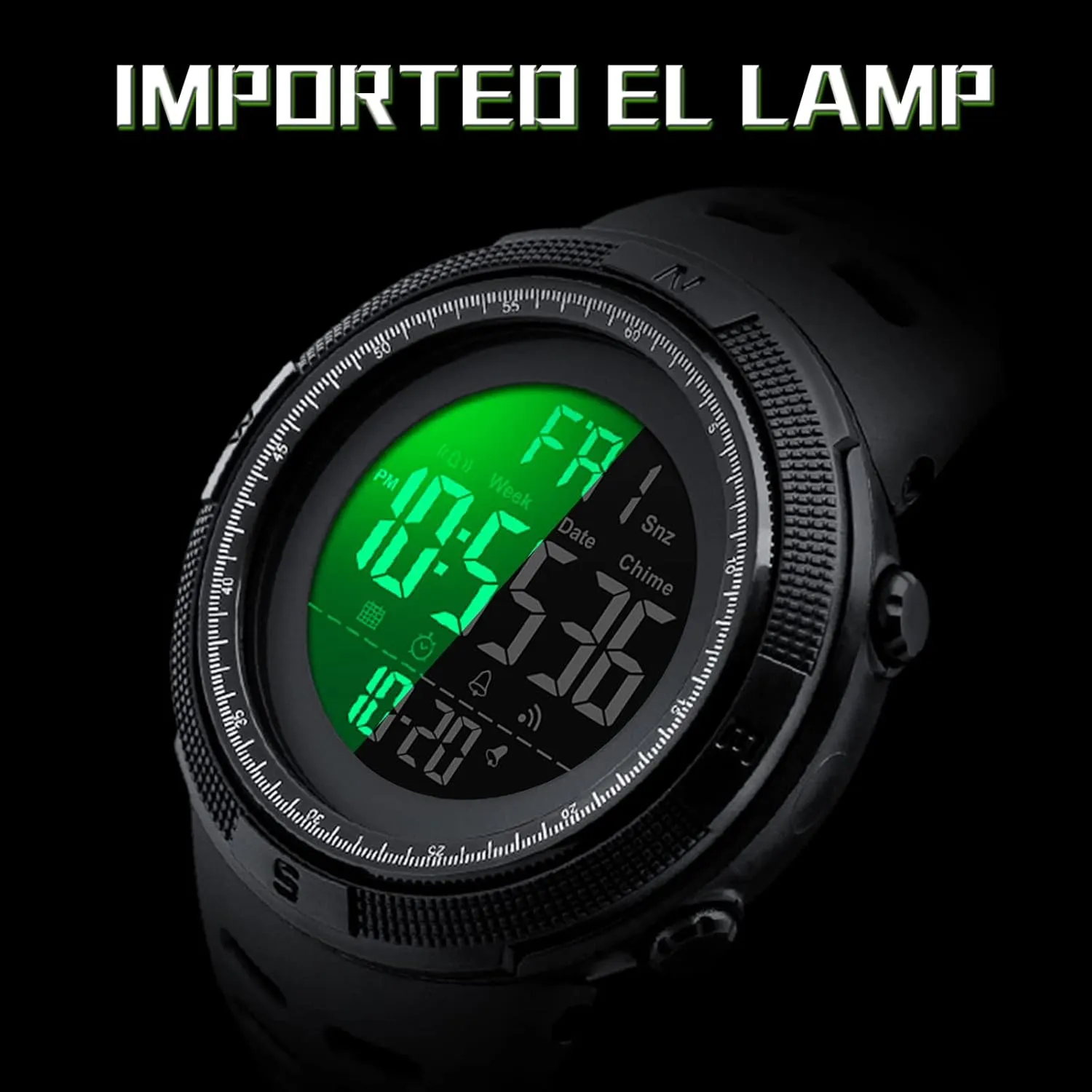Men's Digital Sports Watch Waterproof Military Stopwatch Countdown Auto Date Alarm