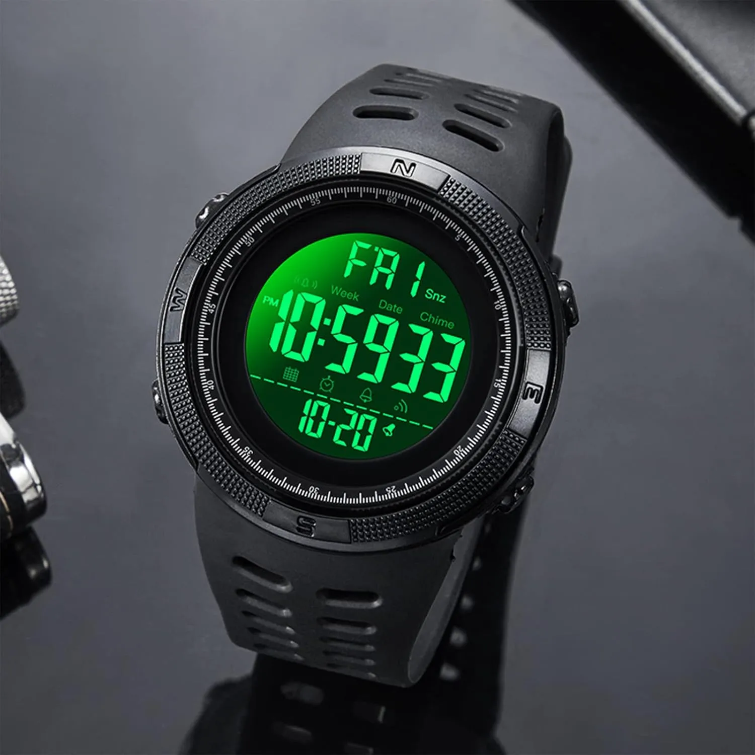 Men's Digital Sports Watch Waterproof Military Stopwatch Countdown Auto Date Alarm