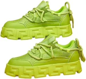 Men's Fashion Sneakers - Casual Solid Color Art