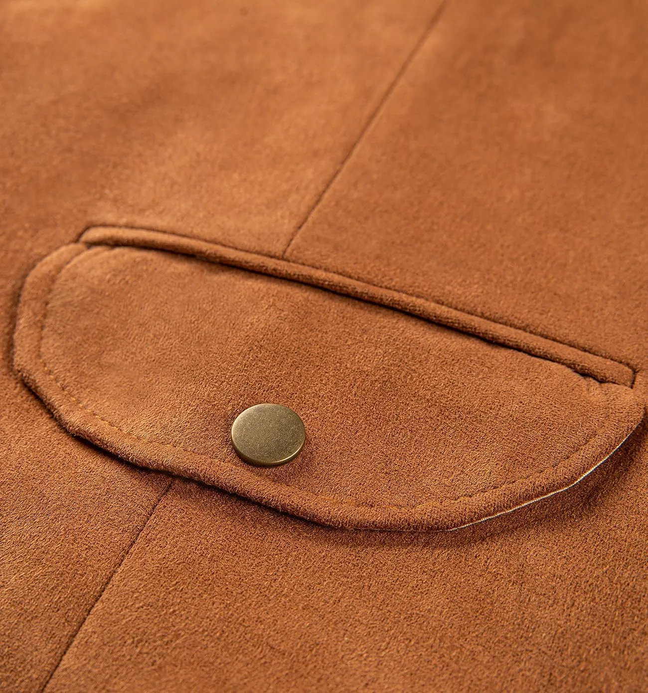 Men's Faux Suede Leather Cowboy Western Vest Cowhide Classic Warm Vest Waistcoat for Men