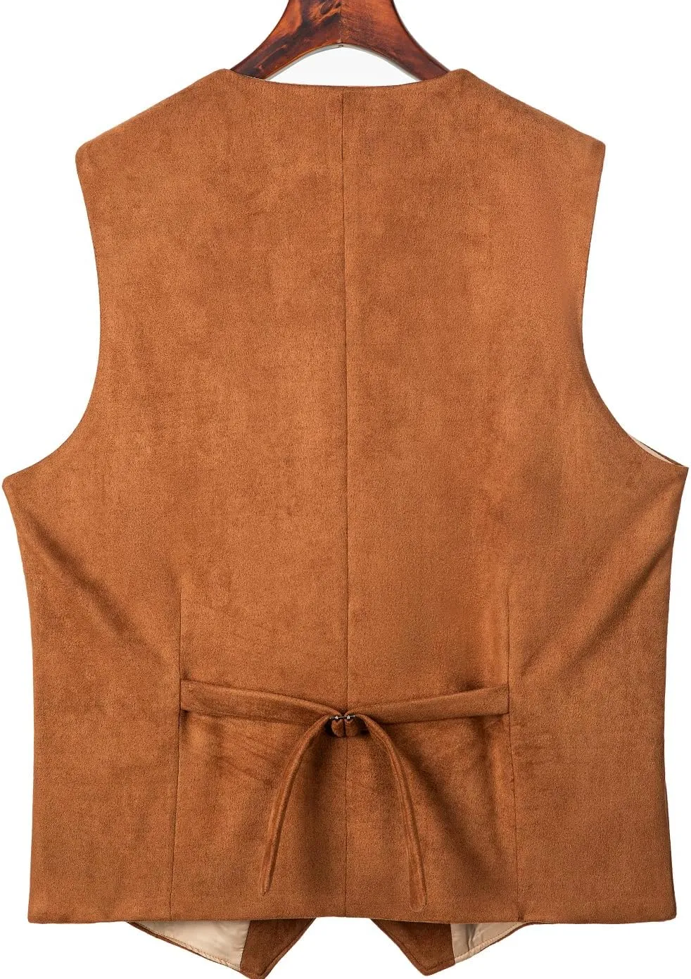 Men's Faux Suede Leather Cowboy Western Vest Cowhide Classic Warm Vest Waistcoat for Men