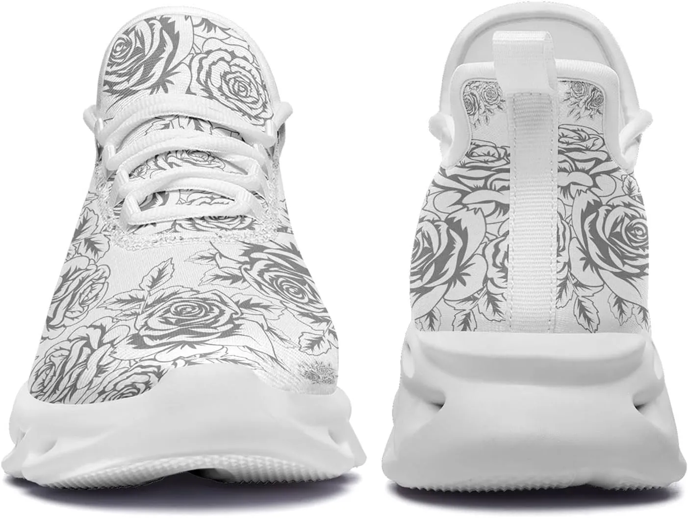 Men's Gothic Skull Running Shoes, Punk Rock Breathable Cushion Sports Walking Sneakers Gym Jogging Tennis Shoes