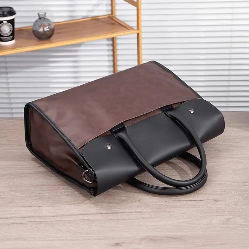 Men's Handbag Business Briefcase Single Shoulder Messenger Bag Office Workplace(Style 2)
