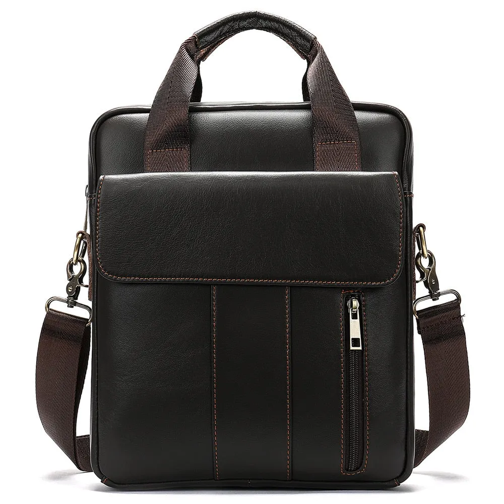Men's Handbag Express shipping Bag Real Crossbody New Business Shoulder Vintage Fashion 2020 Zipper Prompt response Bag Bag Men's Retro Men's Leather Briefcases
