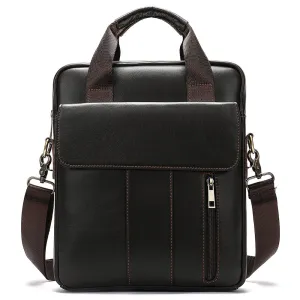 Men's Handbag Express shipping Bag Real Crossbody New Business Shoulder Vintage Fashion 2020 Zipper Prompt response Bag Bag Men's Retro Men's Leather Briefcases