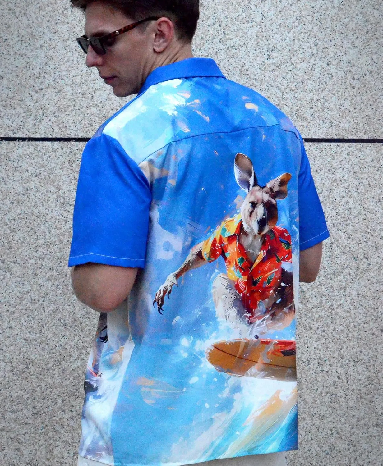 Men's Hawaiian Shirt Short Sleeve Funny Printed Casual Button Down Aloha Shirts
