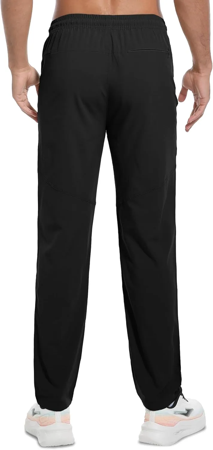 Men's Hiking Pants Lightweight Quick Dry Waterproof Breathable Athletic Joggers Track Running Sweatpants
