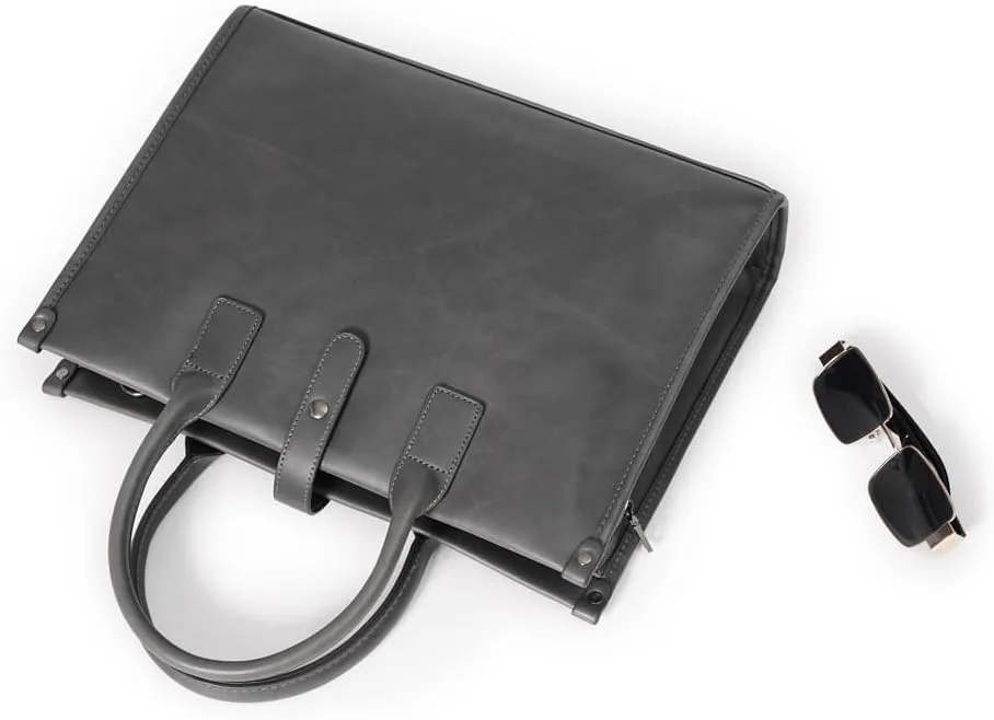 Men's Leather retro Business Briefcase Handbag Single Shoulder Crossbody Bag Office Bag